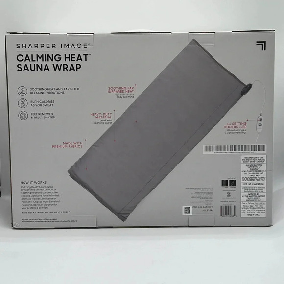 Sharper Image Calming Heat Sauna Wrap, 8 Heat Levels, 3 Massaging Vibrations - Picture 5 of 8
